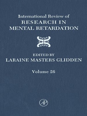 cover image of International Review of Research in Mental Retardation, Volume 26